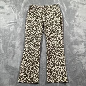 Soeur Edgar Pants 38 Medium Tan Animal Print Statement Luxury Lightweight